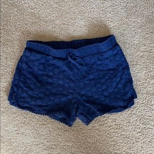 blue detailed shorts